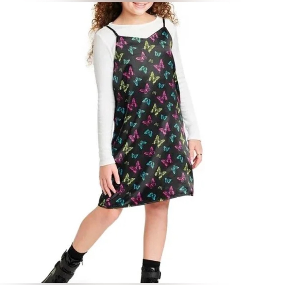 Art Class Black Dress with Neon Butterfly 🦋 Print Size 6/6x